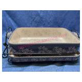 Grey Temp-tations Floral Lace Bakeware w/Wire Rack