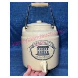 Stoneware Beverage Dispenser w/Lid & Spigot