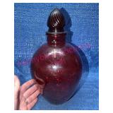 Wheaton Ruby Red Glass Reverse Honeycomb Decanter