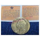 1972 Eisenhower Dollar 22K Gold-Plated Coin