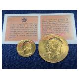 1976 Eisenhower & Washington 22K Gold-Plated Coins