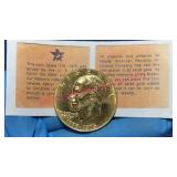 1976 Eisenhower Ike Dollar 22K Gold Plated Coin