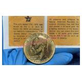 1976 Eisenhower Ike Dollar 22K Gold Plated Coin