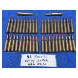 42 Rounds W-W Super 222 Rem Ammunition