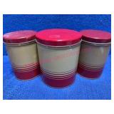 1940s Old Reliable Coffee & Tea Storage Tins (3)