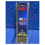 CCI Mini-Mag 22 LR 36gr HP Ammo, 100 Rounds