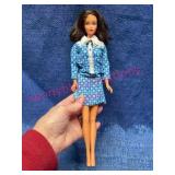 Mattel Barbie Doll 1966 Japan w/Blue Print Dress