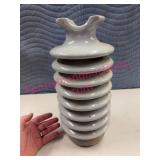 Large Knox 5145-F Porcelain Power Line Insulator