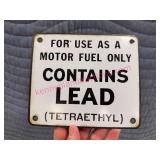 Porcelain Gas Pump Plate 