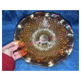 Marigold Carnival Glass Bowl 10in
