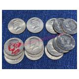 15 Kennedy Half Dollars Mixed Dates 1971-1996