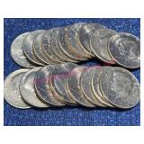 20 Kennedy Clad Half Dollars, Mixed 1970s Dates