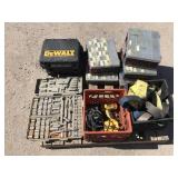 Pallet of Assorted Straps, Boxes, Drills