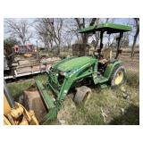 John Deere 3320 Loader Tractor w/ Canopy, Bucket