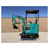 UNUSED 15HP Gas Mini-Excavator H15R w/ Blade