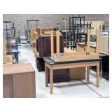 School Surplus: Aprx(39)pcs- Row of Tables, Desk