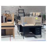 School Surplus: Aprx(2)pcs- Row of Desk, A/V Carts