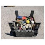 Plastic Crate of Contractor Tools