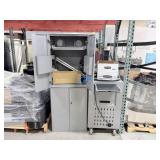 College Surplus- Aprx(6) Cabinets, Box Chargers