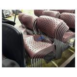 College Surplus-Aprx(78) Maroon Stack / Blk Chairs