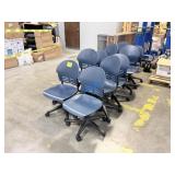 College Surplus- Aprx(10) Blue Office Chairs
