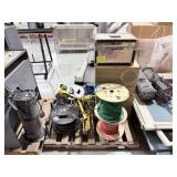 College Surplus- Pallet Red/GRN Cable, Reels,Box