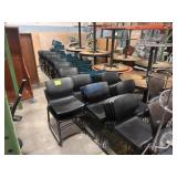 College Surplus-Aprx(100)pc Blk/Green Stack Chairs