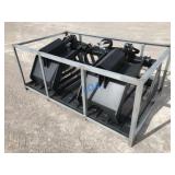 UNUSED Skid-Steer Hydraulic 72" Grapple RockBucket