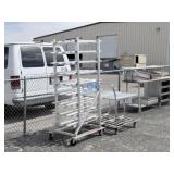 School Surplus- (3)pcs Tray Rack, 2 Kitchen Carts