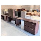 School Surplus- Aprx(8)pcs Row of Office Desk