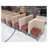 School Surplus- Aprx(18)pcs Row of Tan Benches