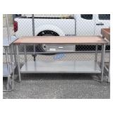 School Surplus- Kitchen WorkTop Table w/ 1 Drawer