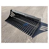 UNUSED Skid-Steer 66" Slotted Rock Bucket w/Teeth