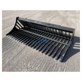 UNUSED Skid-Steer 72" Slotted Rock Bucket w/Teeth