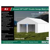 UNUSED 23FT x 22FT Steel Double Garage / Shop
