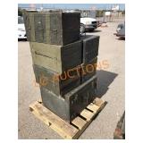 6pc Antique Army Trunks / Desk