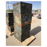 4pc Antique Army Trunks / Desk