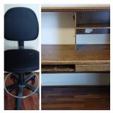 Wooden Desk and Chair