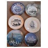 Collection of Six Maritime Plares