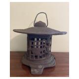 Japanese Iron Garden Lantern Old Gold Finch