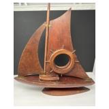 Hand-Made Wooden Sailboat