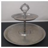 Aluminum Two Tier Tid Bit Tray