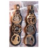 Fireplace Brass Horse Harness Buckles