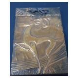Art Deco Brass Relief Note Pad Cover