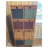Wood and Wicker Storage Bin