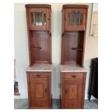 Marble Top End Cabinets