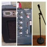 Amplifier,  Mini-studio, and Microphone Stand