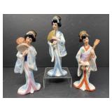 Geisha Girl Porcelain Figurines