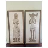 Framed Brass Rubbings