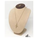 14 K GF Chain With Cross Pendant